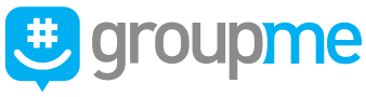 GroupMe logo in gray and blue